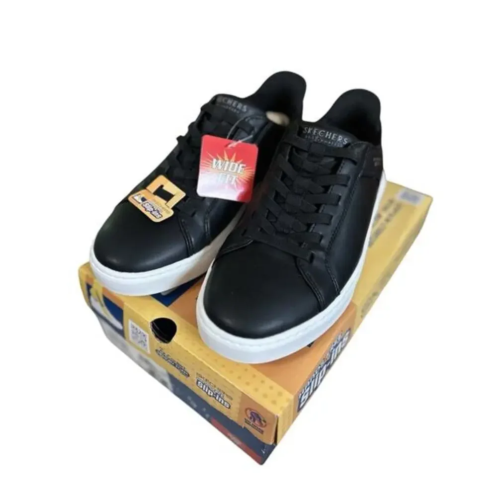 Man's Shoes SKECHERS Court Break - Double‎ Vented Hands Free Slip-Ins Sz 9 W NIB